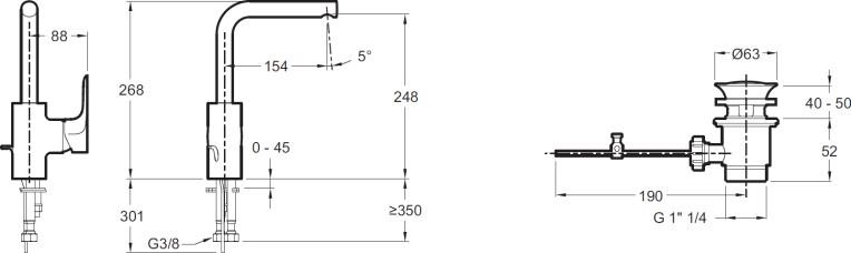  Jacob Delafon Aleo E72278-CP  