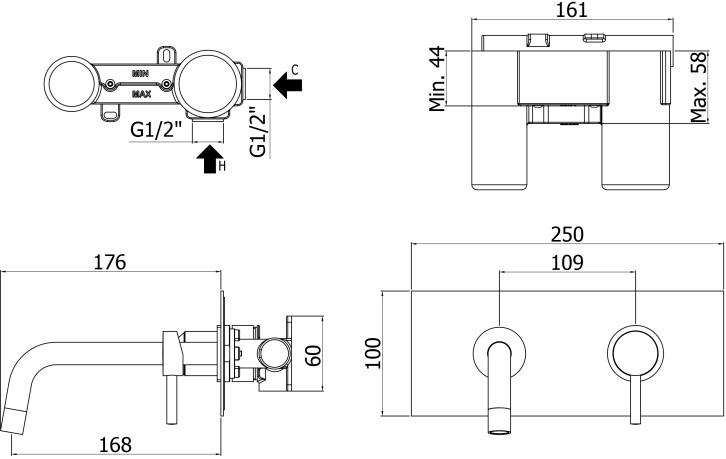  Paffoni Light LIG101CR/M   ,  