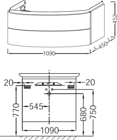    Jacob Delafon Presquile 130 EB1105-N21  , 2 