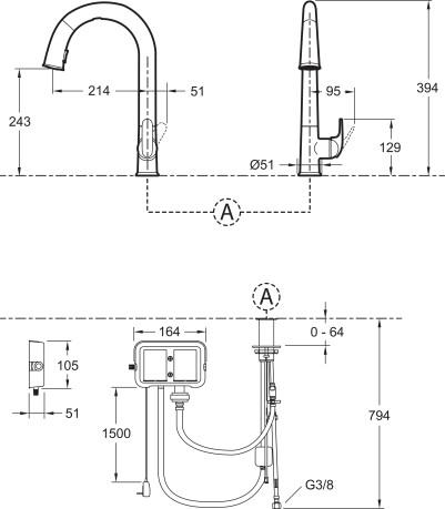  Jacob Delafon Sensate E72218-B7-CP   