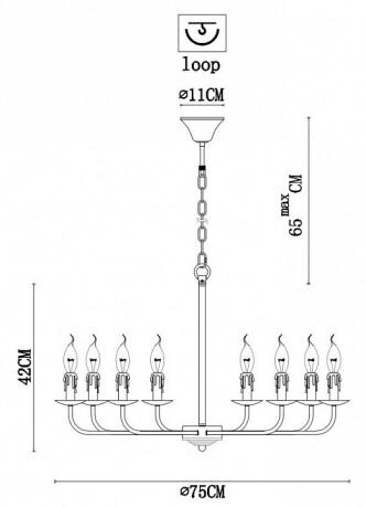   Arte Lamp Graff A1857LM-8BK