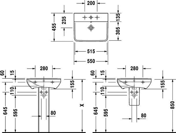  Duravit P3 Comforts 2331550000 55 