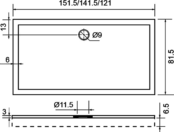    Aquanet Gamma 150x80