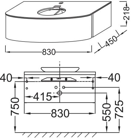    Jacob Delafon Presquile 85   EB1106-G1C