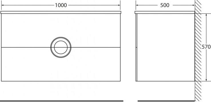    BelBagno Onda 100 bianco lucido