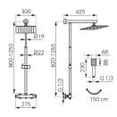   Ferro Trevi Square NP75SQ-TRV7U-BL